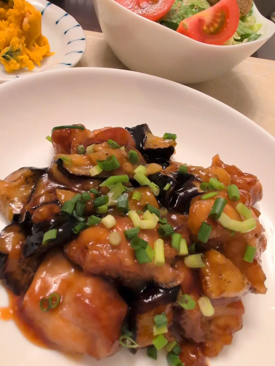 鶏肉となすの甘酢がらめ|naonaoさん