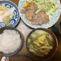 夕食　豚生姜焼き定食| ATさん