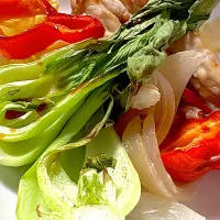 グリルチキンと野菜|海山つぶさん