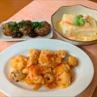 ☆エビチリ　☆レンコンミニハンバーグ　☆あんかけ豆腐| chikakoさん