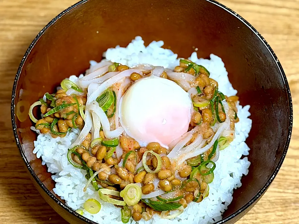 ☆温玉明太いか納豆ご飯|まぁたんさん