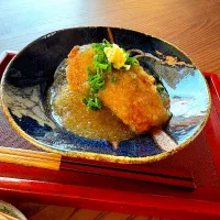 鯖竜田揚げのおろしあんかけ