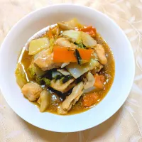 12/2の夕食　白菜と鶏肉の甘酢あん|卯月さん