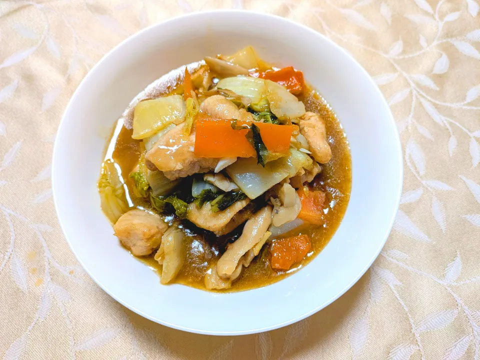 12/2の夕食　白菜と鶏肉の甘酢あん|卯月さん