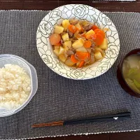 頭痛に耐えて作ったみそじゃが|きなこさん