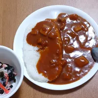ワカメとカニカマと大根おろしの酢の物、カレー|ナナさん
