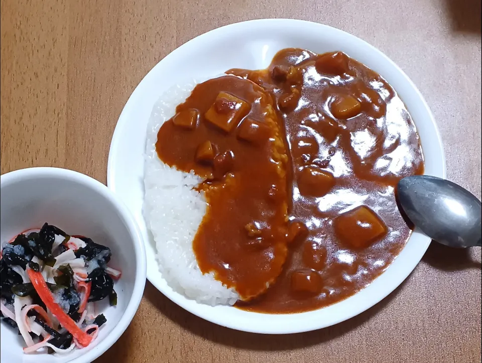 ワカメとカニカマと大根おろしの酢の物、カレー|ナナさん