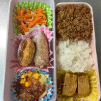 にんじんシリシリそぼろ弁当| あおのりさん