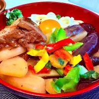 茄子入り鰤大根うどん|マニラ男さん