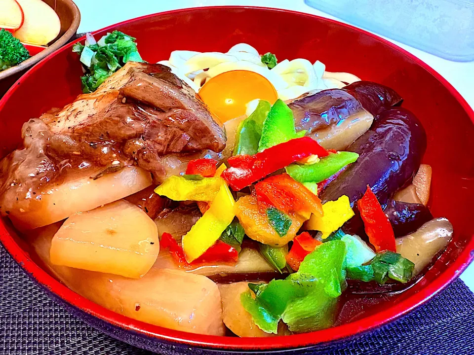 茄子入り鰤大根うどん|マニラ男さん