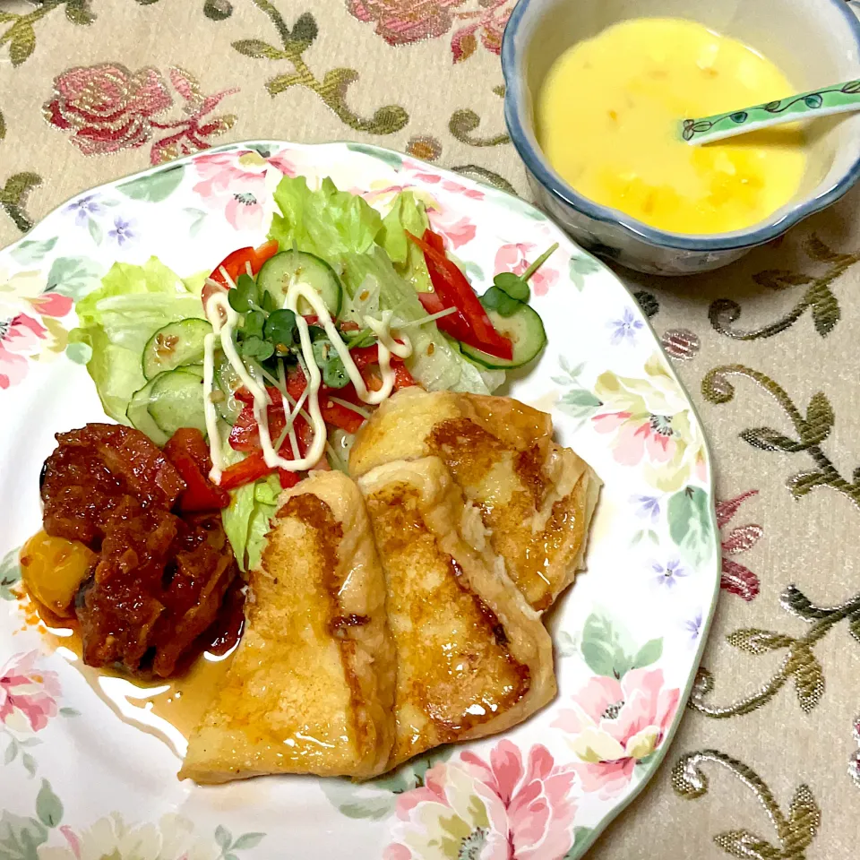 French toast😊corn soup|Mahinaさん