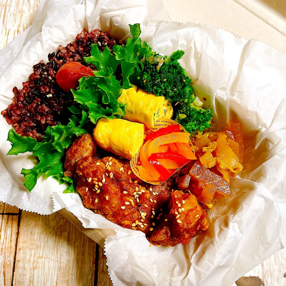 🐔昼【甘辛唐揚げ弁当】🐔|Laniさん