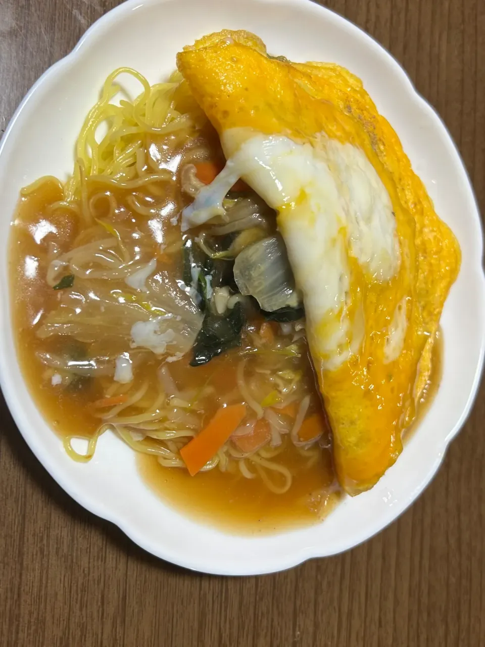 五目あんかけ焼そば薄焼たまごのせ|Morito Kamiyaさん