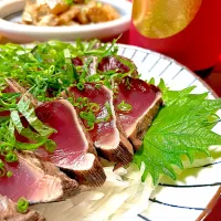 カツオのたたき🐟|おかちさん