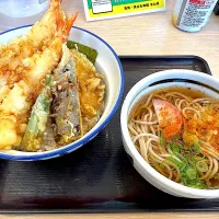上天丼とミニ蕎麦のセット🍤♨️|buhizouさん