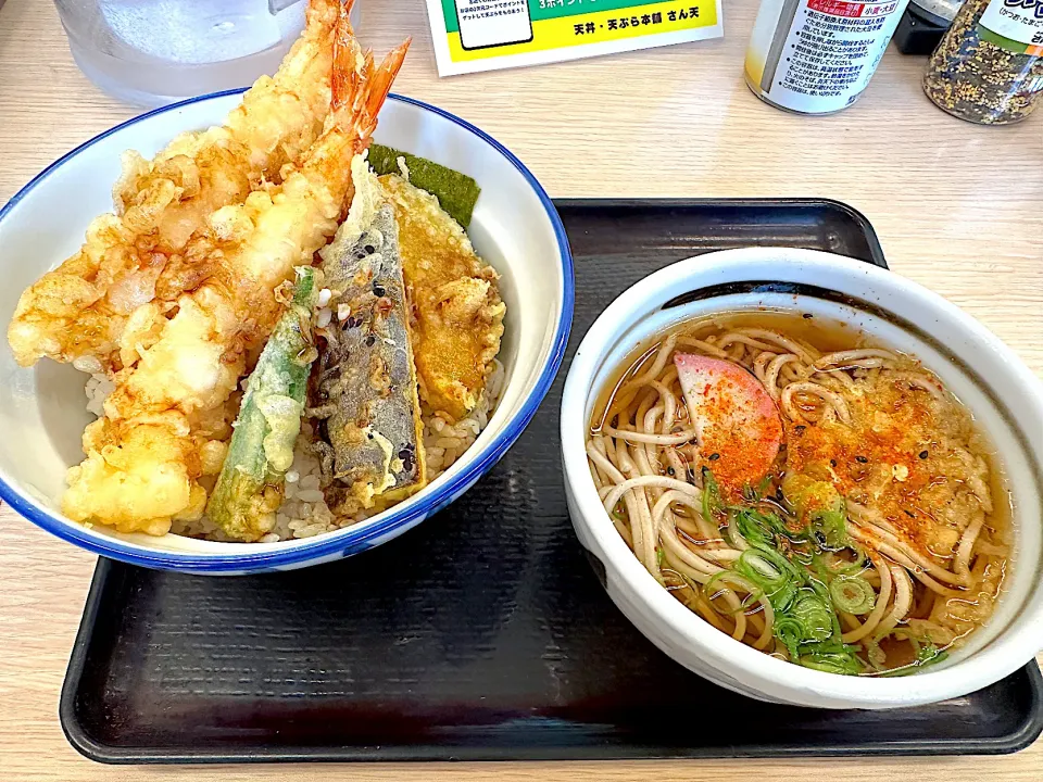 上天丼とミニ蕎麦のセット🍤♨️|buhizouさん