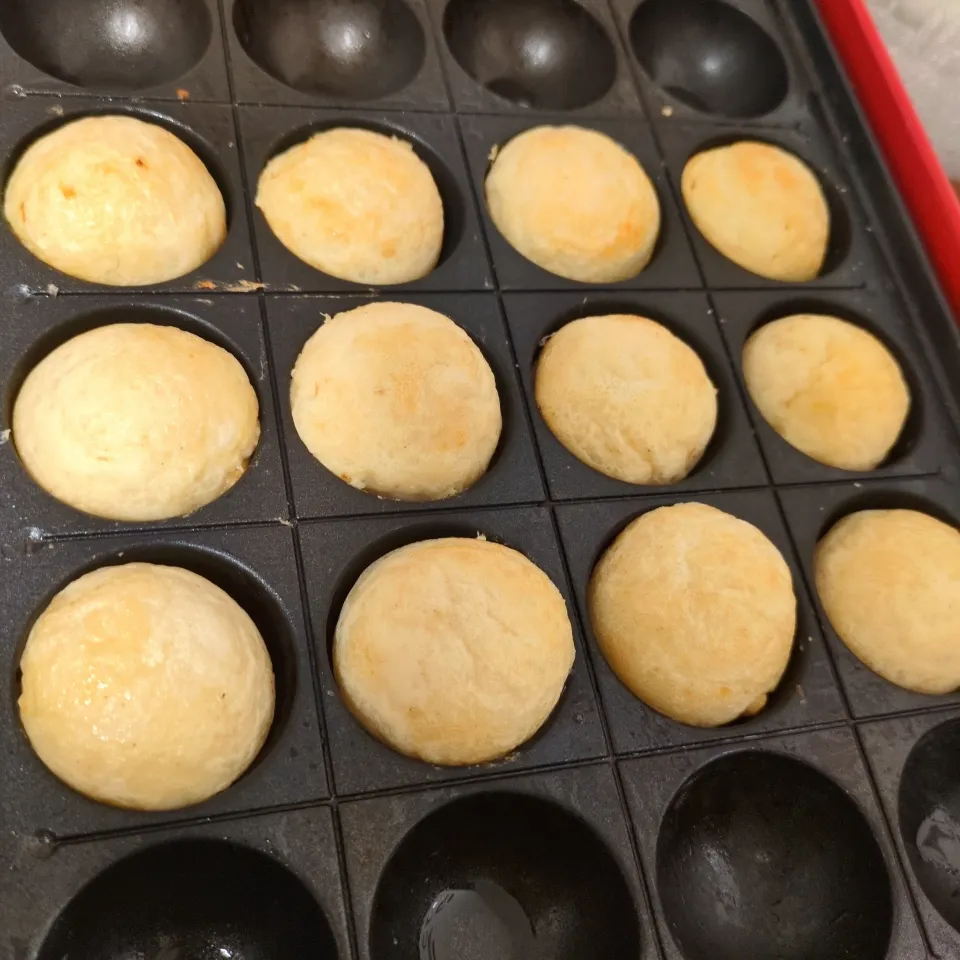 たこ焼きの焼き途中|つくもさん