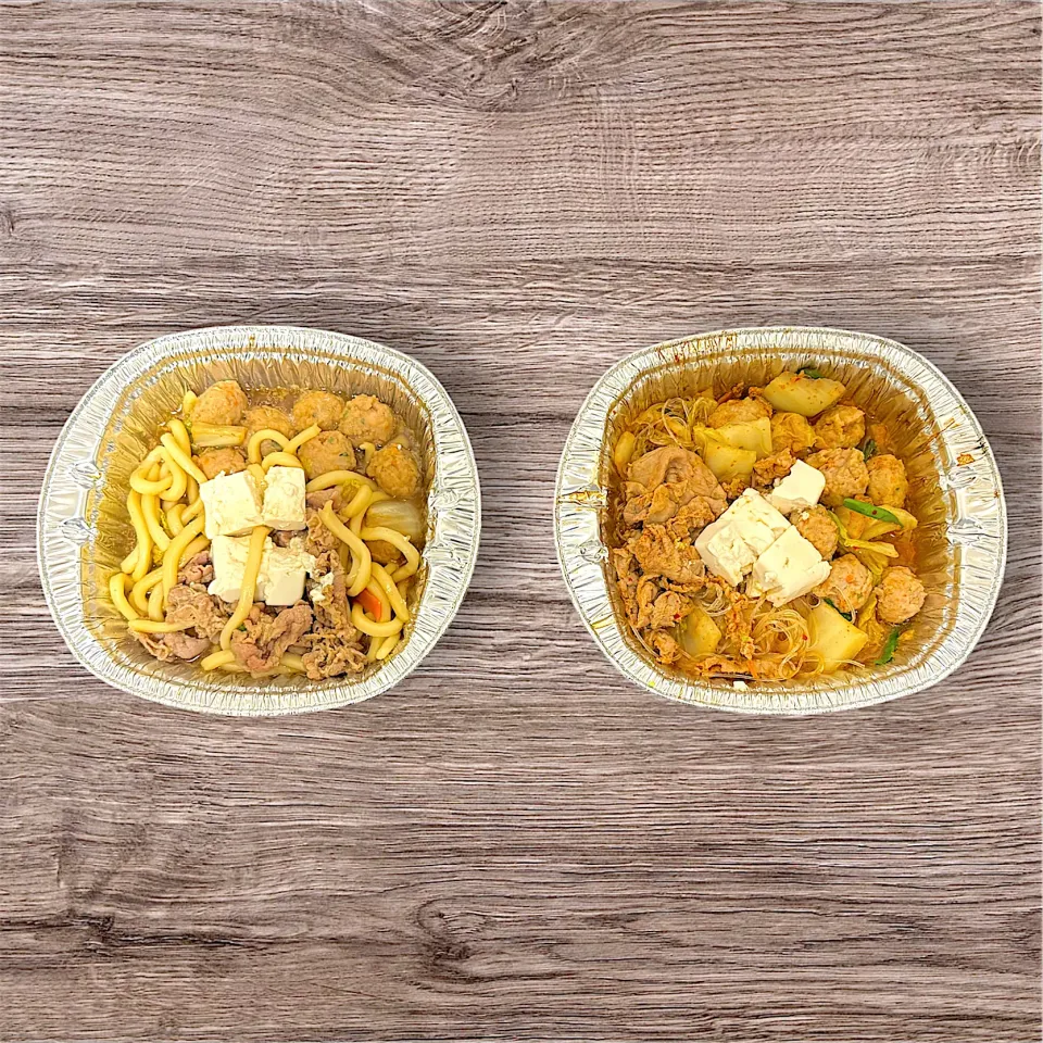 (12/2)軟骨つくね入り！すき焼き風鍋焼きうどんとキムチチゲ風春雨|瀬名さん