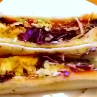 キャベツとオムレツのサンドイッチ|キムコさん