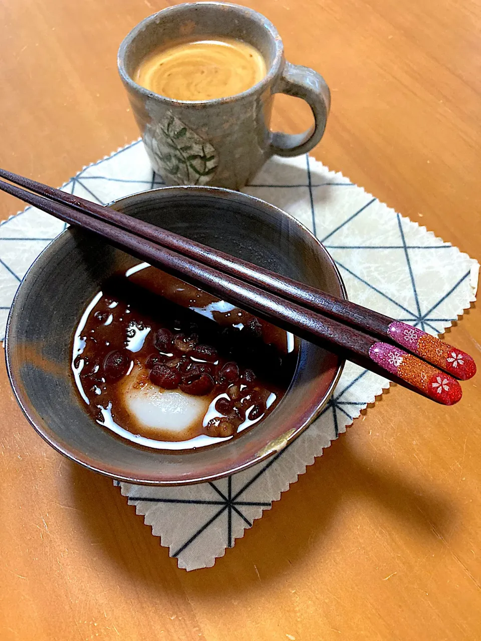 KOBARA☆杵付き餅入りぜんざい＆タンポポ珈琲|さくたえさん