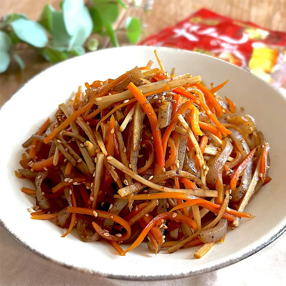 だしの素で"きんぴらごぼう"|みずほさん