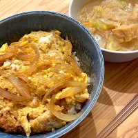 カツ丼 & 大根おろしスープ|ぺろたんさん