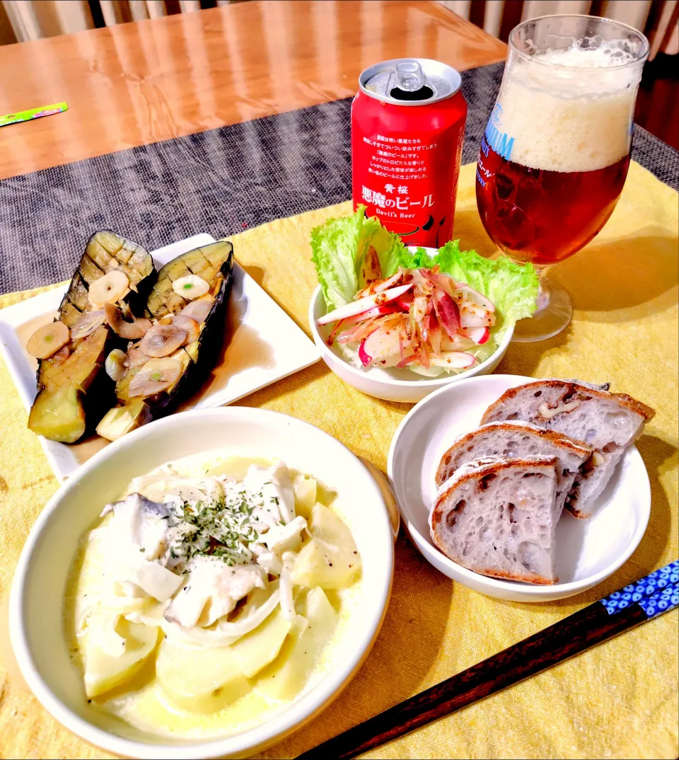 【主菜】鱈とジャガイモの生クリーム煮|シュビラさん