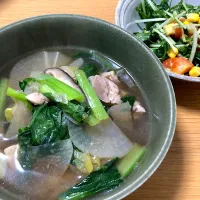 鶏肉と大根の生姜スープ|さおりさん