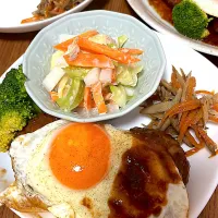 デミグラスハンバーグ　プレートごはん|makoさん