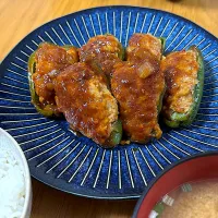 ピーマンの肉詰め|あああさん