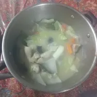 大根、干し椎茸、鶏モモのクリームシチュー|はやとさん