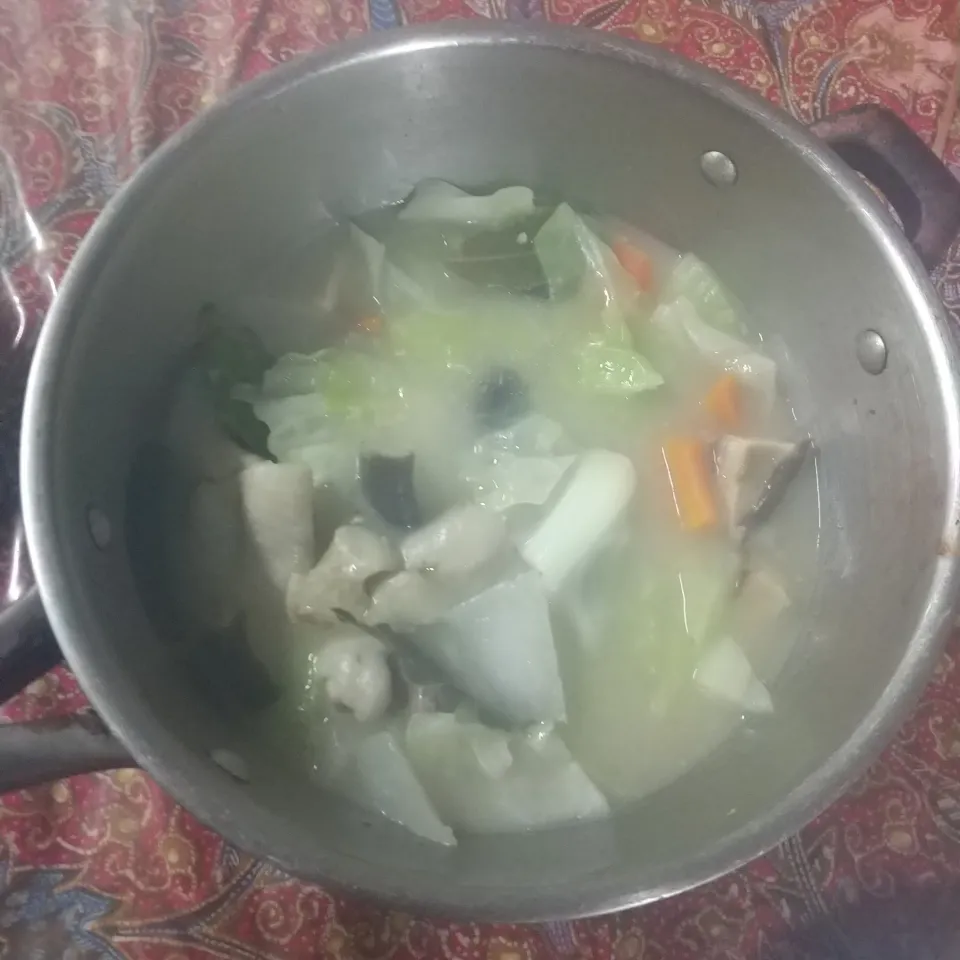 大根、干し椎茸、鶏モモのクリームシチュー|はやとさん