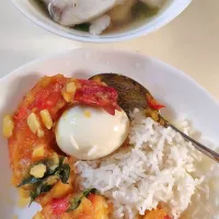 Fish toufu soup ❤️ Salted prawns egg rice 😋😍💕dinner|🍒lynnlicious🍒さん