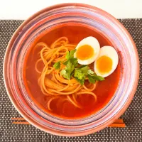 トルコで手に入る材料で作る辛ラーメン|きなこもちさん