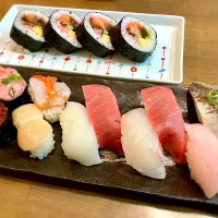 魚屋さんの握り寿司と太巻き寿司|リフルシャッフルさん