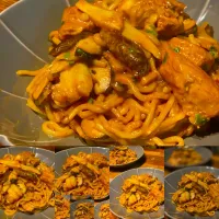 Dinner ! Dinner ! 
No waste remake 
Coconut Chicken Noodle Chow Mien with sliced mushrooms& Bamboo 
#chickencurry 
#coconutcurry
#chefemanuel 
#homemade 
#homec|Emanuel Hayashiさん