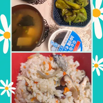 Snapdishの人気料理写真:昨日旦那さんが買ってくれた牡蠣飯素早速使いました!!ありがとう💕