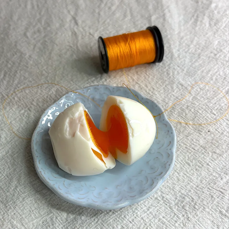 半熟味玉子をミシン糸で！|かっちゃん杉さん