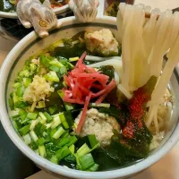 鶏肉団子とワカメの讃岐うどん|Takeshi  Nagakiさん