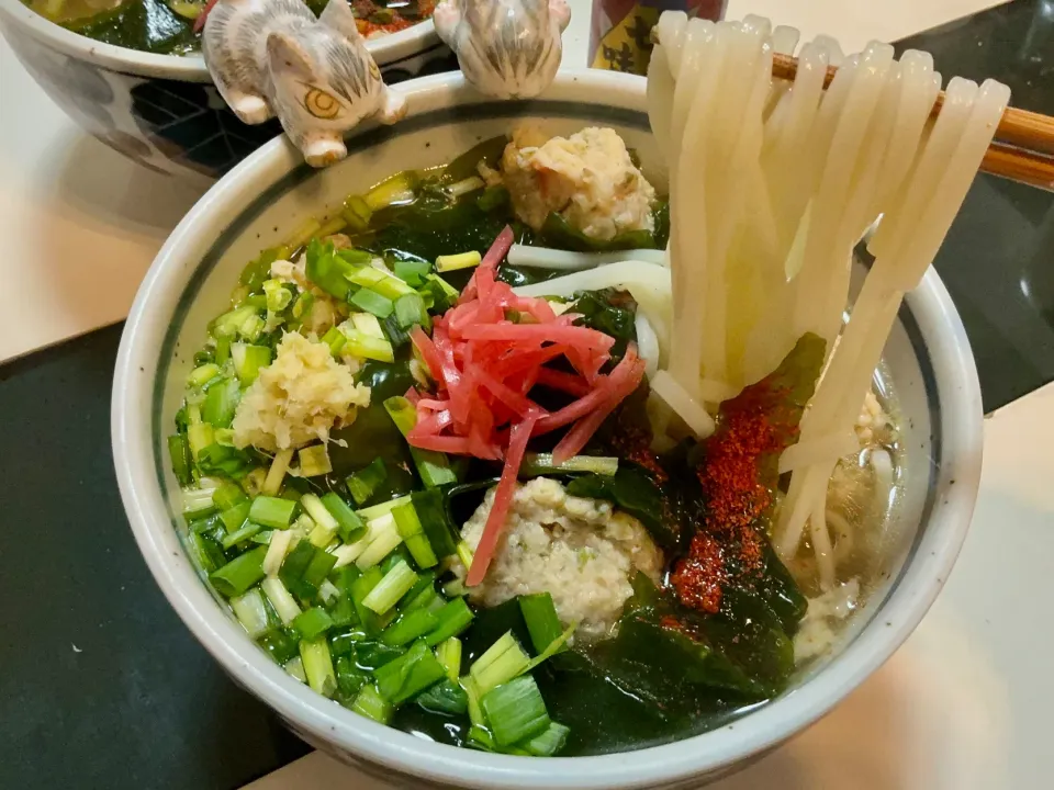 鶏肉団子とワカメの讃岐うどん|Takeshi  Nagakiさん