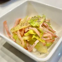 セロリとハムの塩きんぴら| ぎんさん