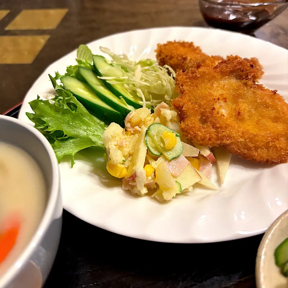 林檎の入ったポテサラ|かっちゃん杉さん