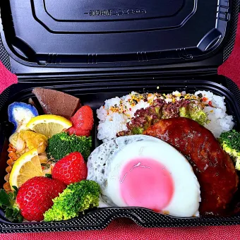 Snapdishの人気料理写真:今日のお弁当.｡.:*☆ロコモコ