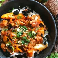 豚じゃがいもキムチ丼