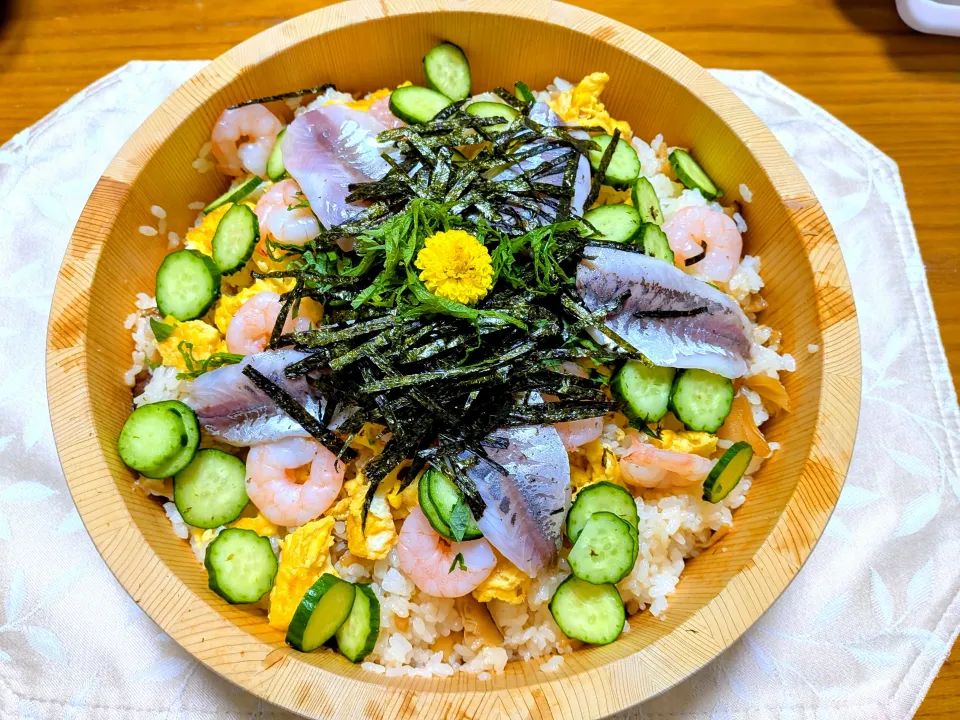 12/3の夕食　ちらし寿司|卯月さん