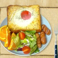 目玉焼きパンモーニング|besさん