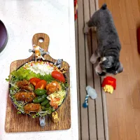 大葉とネギゴロゴロつくね弁当|cafe3733さん