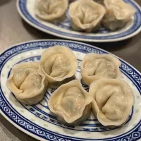 春菊とルッコラの水餃子