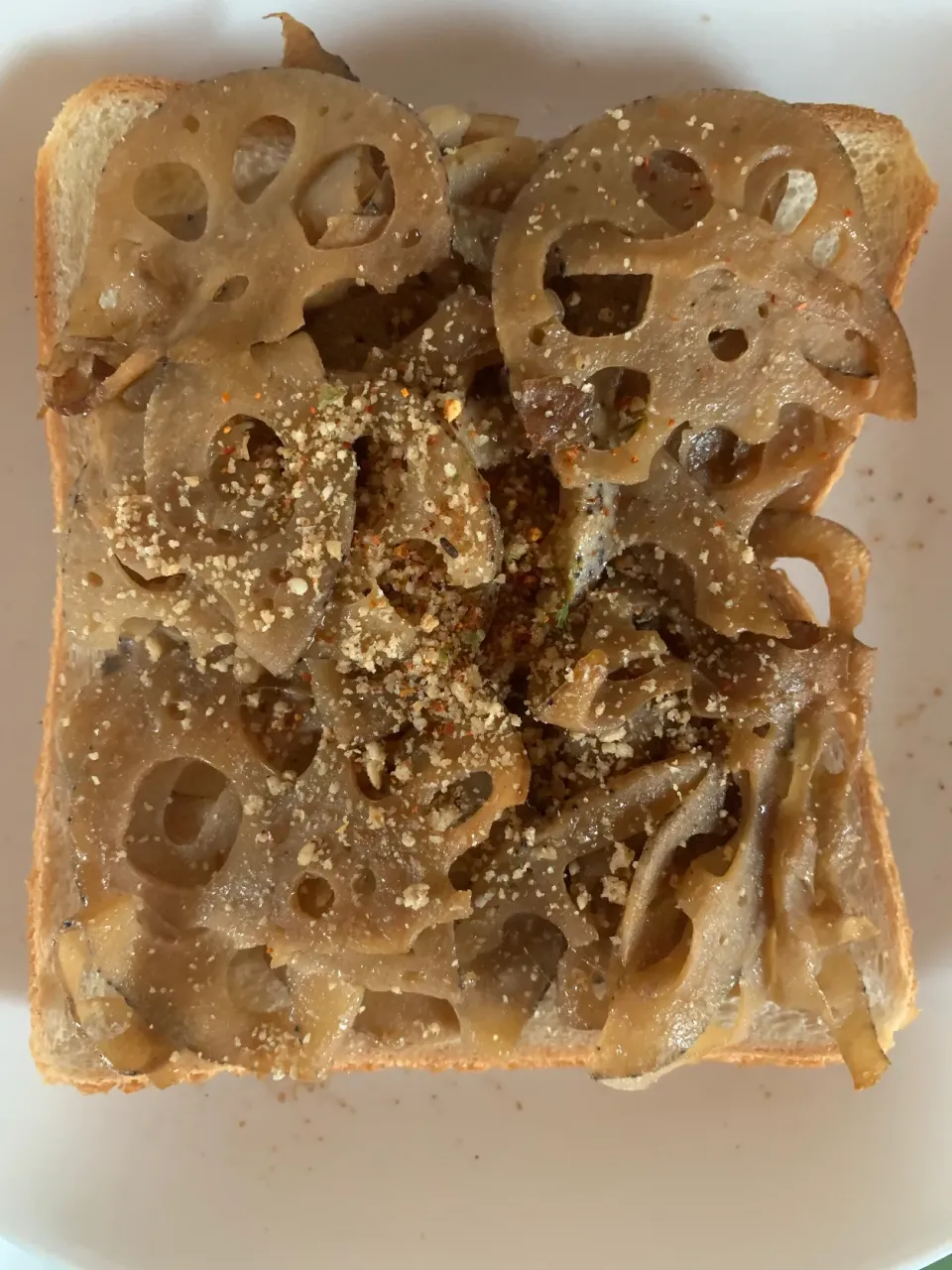 きんぴられんこんトースト|そらまめさん