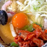 初雪の寒い日、鍋焼きうどん🍲| 🐧ペンギン2さん